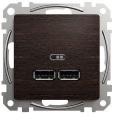 USB A+A розетка 2.1А Schneider Electric Sedna Design Венге SDD181401